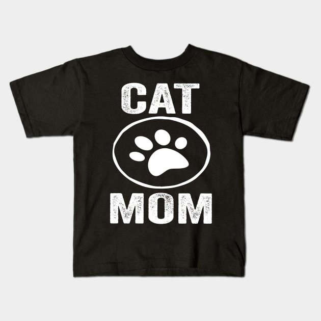 Cat Mom Funny Design Quote Kids T-Shirt by shopcherroukia